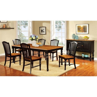 Bowery Hill Wood Extendable Dining Table in Black