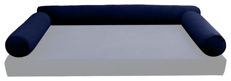 STYLE V6 Full Velvet Pipe Trim Indoor Daybed Bolster Pillow |COVER ONLY| AD373