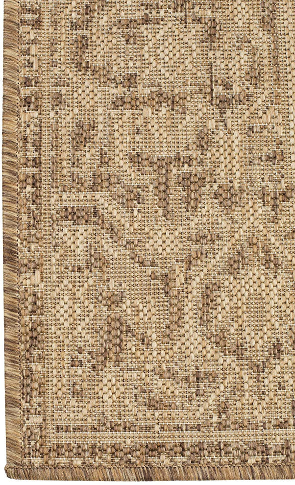Outdoor Persian Accent Rug - Bacteria Resistant Rug, Neutral, 5'3"x7'6"