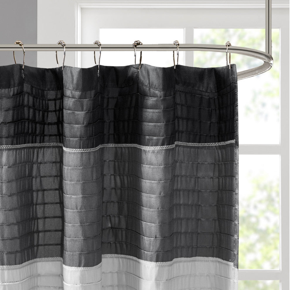 Madison Park Amherst Faux Silk Shower Curtain