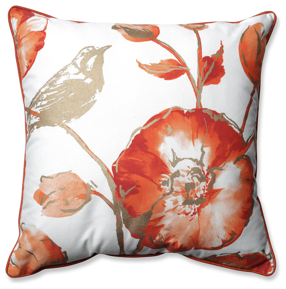 Olivia 16.5" Throw Pillow, Rust