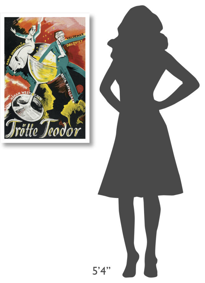 "Vintage Film Posters: Theodore Trot "Trotte Teodor" Print, 22"x32"