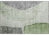 Premium Machine Washable Mayfield AMF696 Green 1'8" x 2'6" Rug
