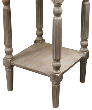 Urban Designs Ella Rustic Weathered Wooden Night Stand Accent Table