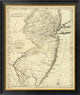 "State of New Jersey, 1796" Framed Canvas Giclee by John Reid, 29x34"