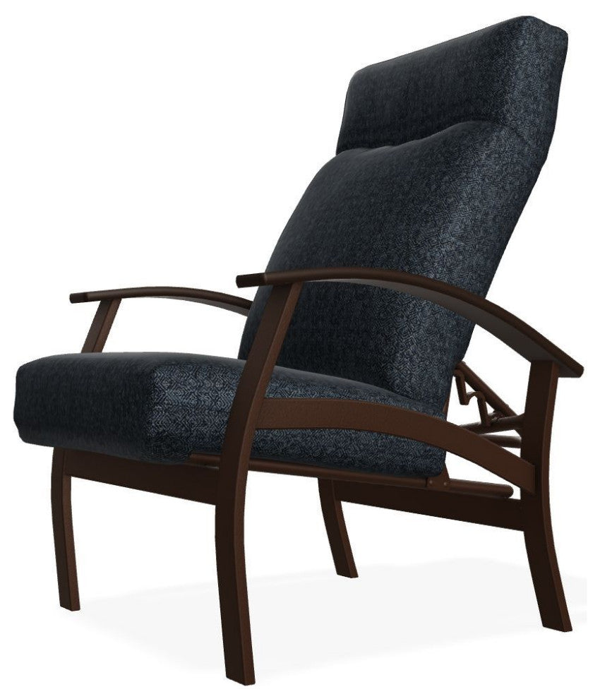 Belle Isle Cushion Outdoor Adjustable Back Chair, Restore Indigo/Kona