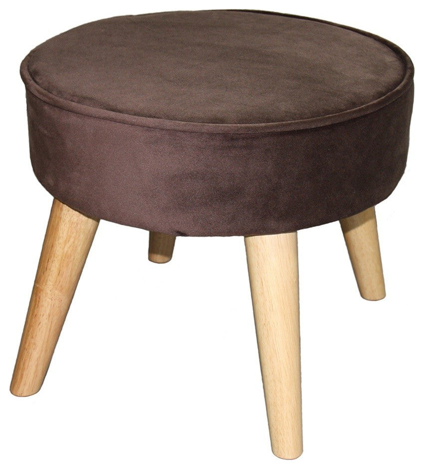 Useful Brown Suede Foot Stool