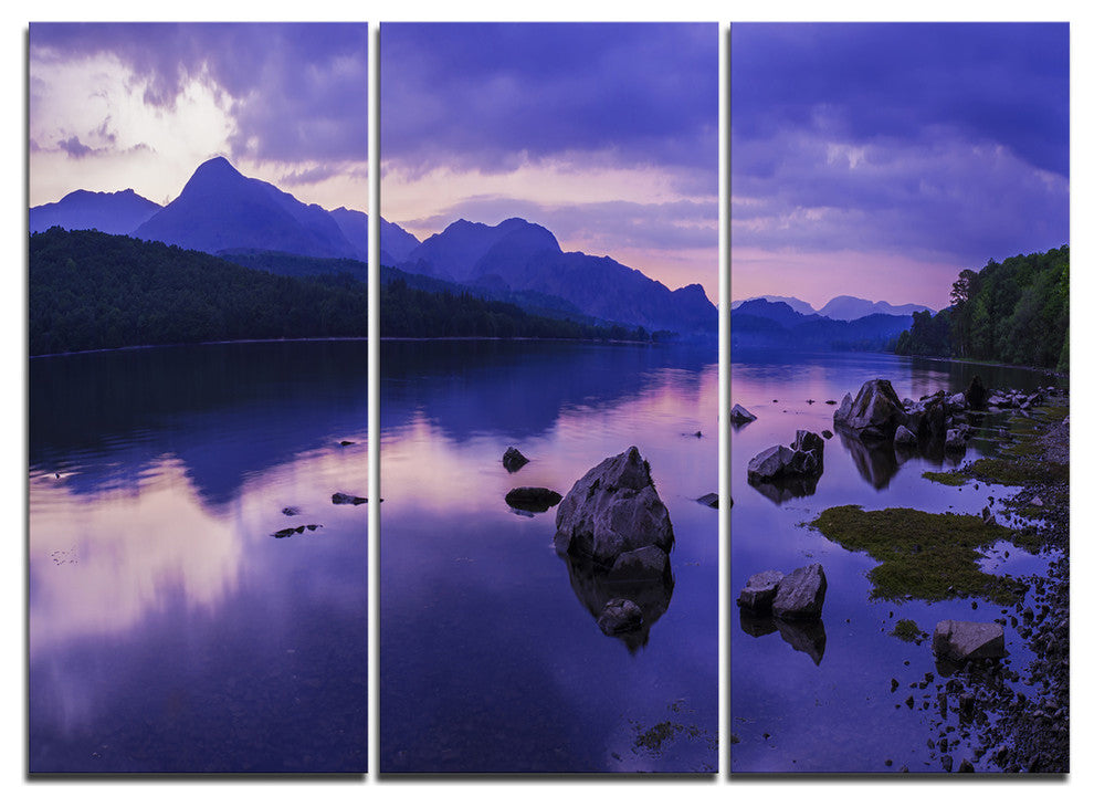 "Coniston Water in the Lake District" Metal Wall Art, 3 Panels, 36"x28"