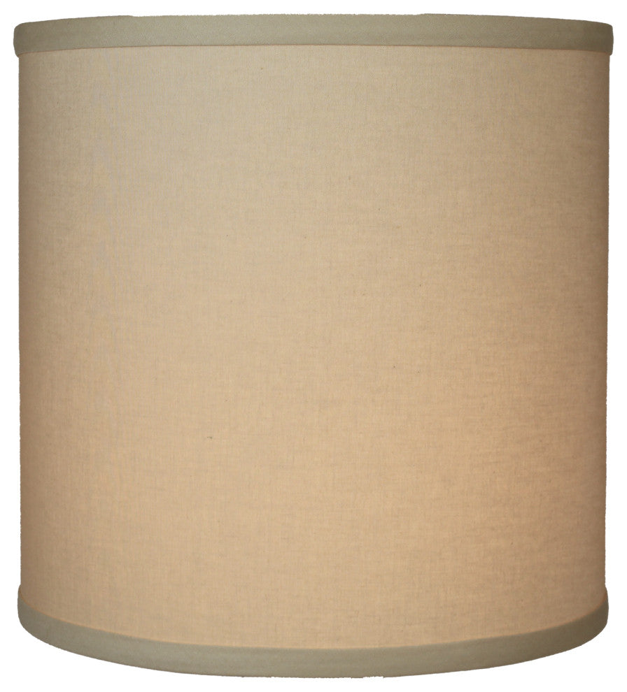 Fenchel Shades 11"x11"x11" Spider Attachment, Drum Lamp Shade, Linen Khaki