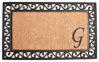 Versailles Monogram Doormat, 18"x30", G