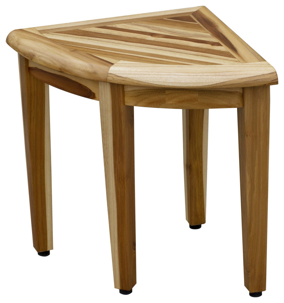18" X 23" Natural Teak Corner Shower Bench