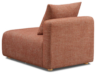 Hangover Armless Upholstered Chair, Red Textured Fabric