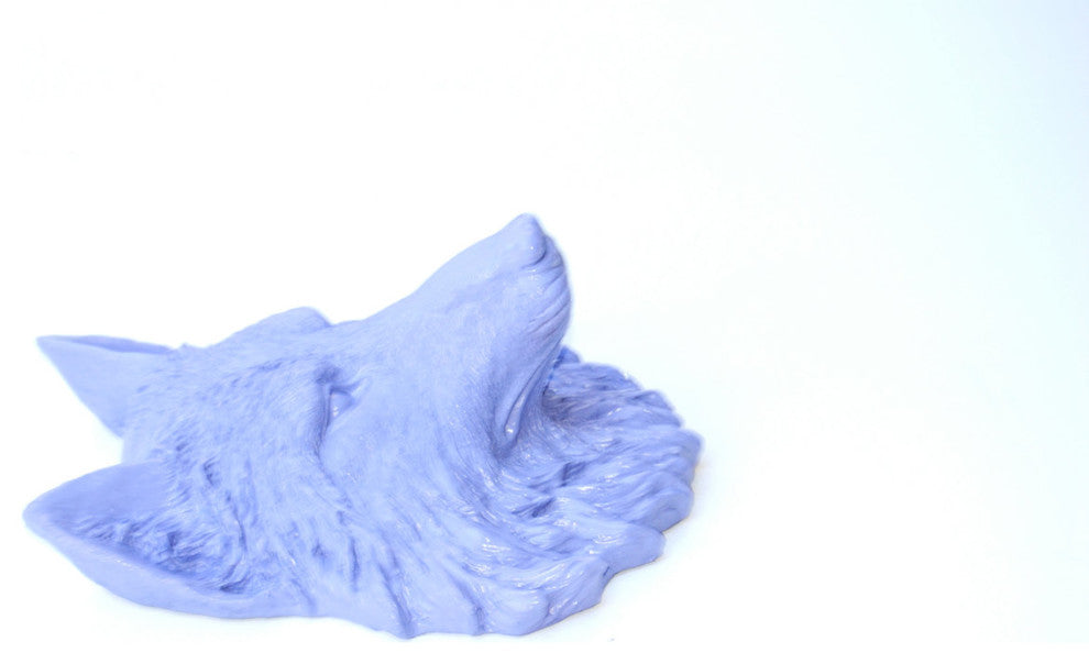 Faux Mini lavender Wolf Resin Wall Decor, Lavender
