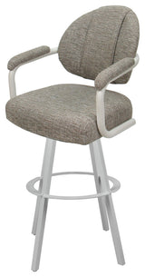 Swivel Metal Bar Stool M-70 Warren Base, Jetty June/White, 34"
