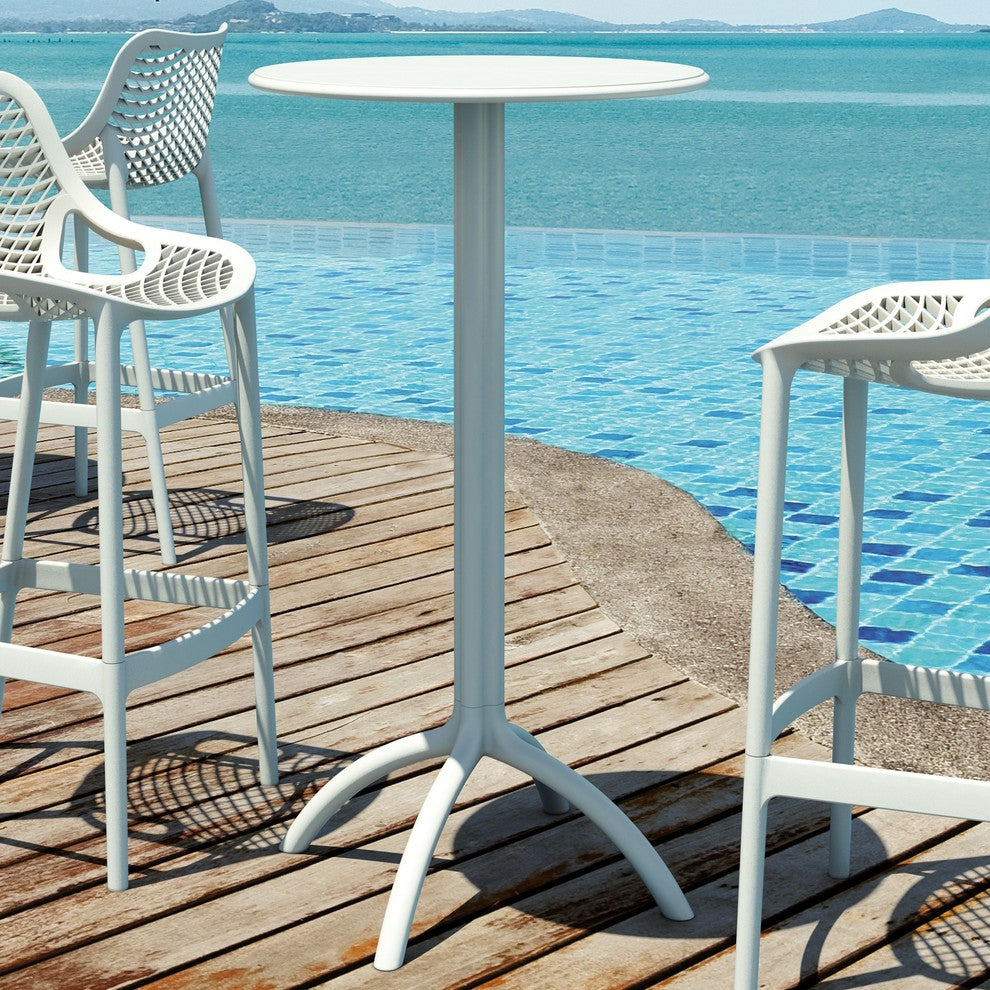 Compamia Octopus Round Bar Table, White
