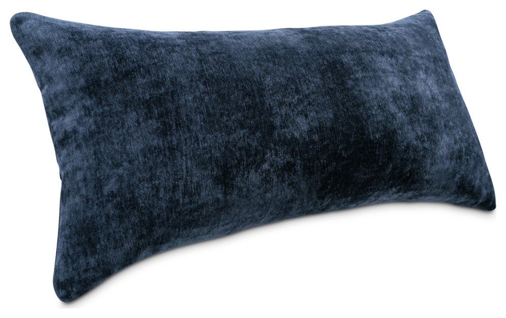 The Smith 13"x24" Oblong Chenille Pillow, Set of 2, Midnight