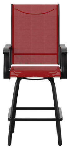 Outdoor Stool - 30 inch Patio Bar Stool / Garden Chair (Set of 2), Red
