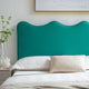 Headboard, Full Queen Size, Velvet, Teal Blue, Modern Contemporary, Bedroom