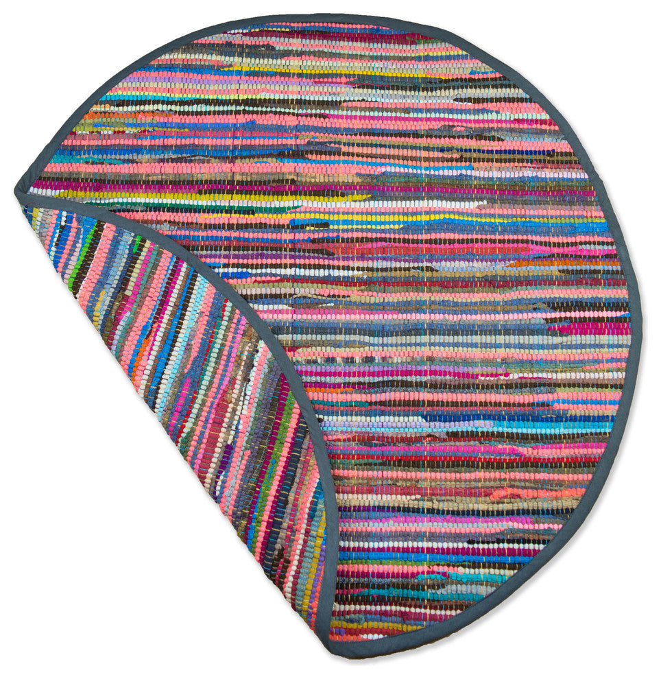DII Rag Rug Multicolor 36" Round