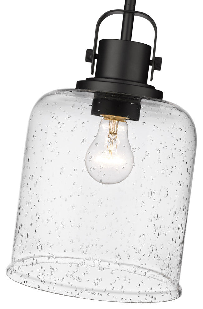 Zlite 340P8-MB 1-Light Pendant, Clear Seeded