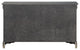Six Drawers Wooden Dresser with Metal Handles and Bracket Base, Dark Gray