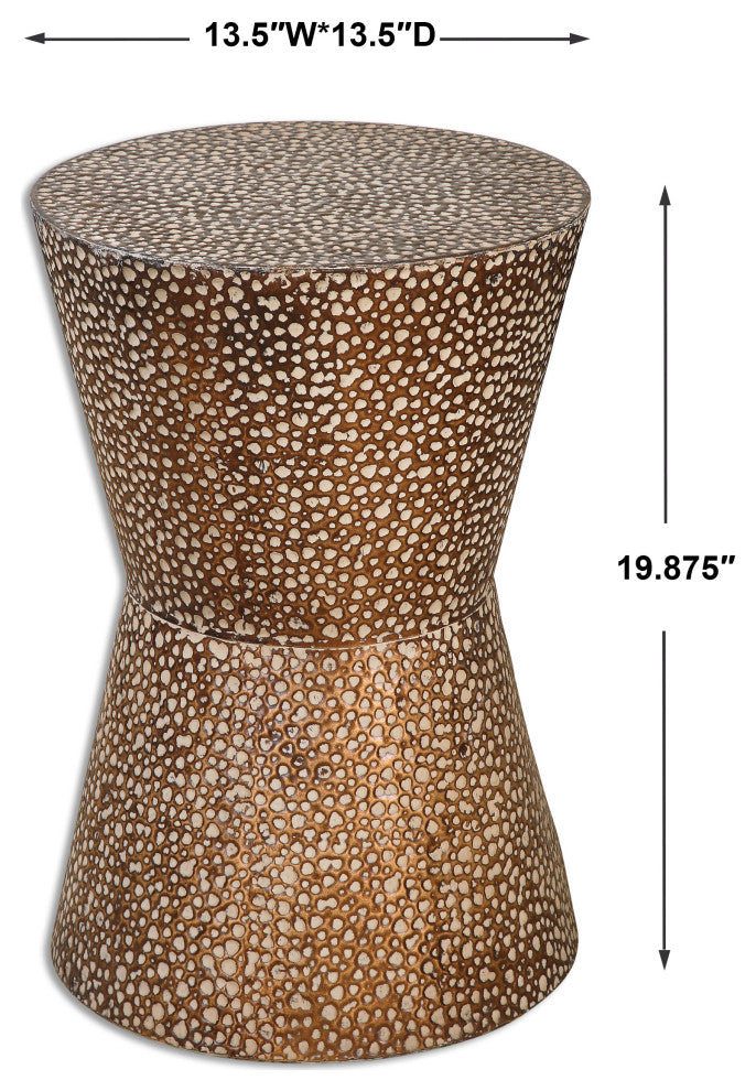 Uttermost Cutler Drum Shaped Accent Side Table