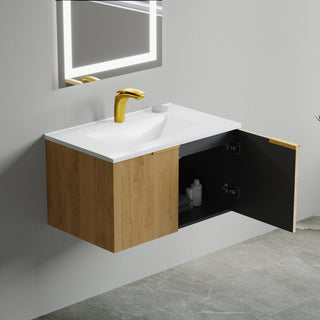 Pershing 30" Single Vanity Set, Oak Natural, Ceramic Basin