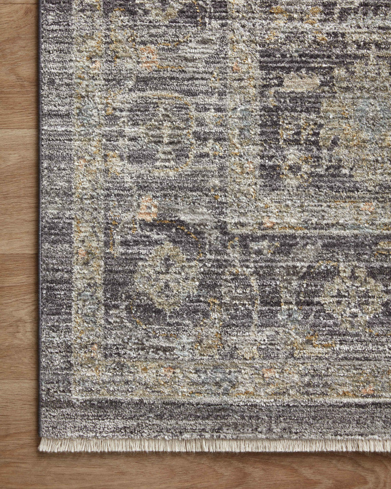Jean Stoffer x Loloi Katherine Area Rug, Midnight  / Tobacco, 2'-7" X 10'-0"