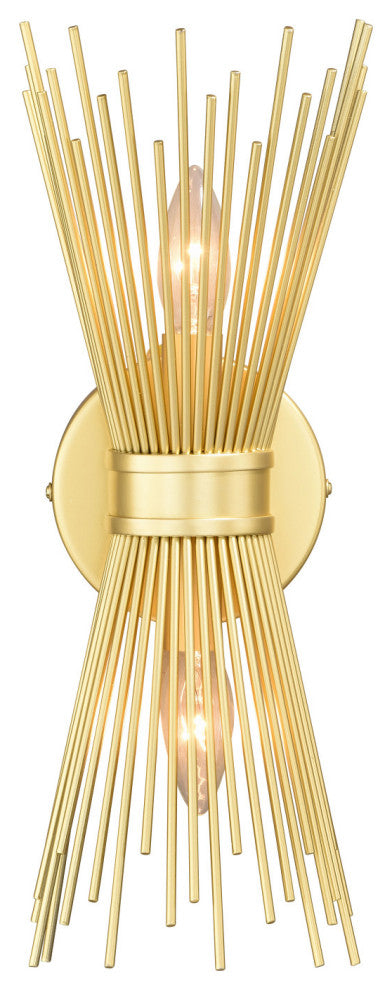 Nikko Two Light Wall Sconce, Gold