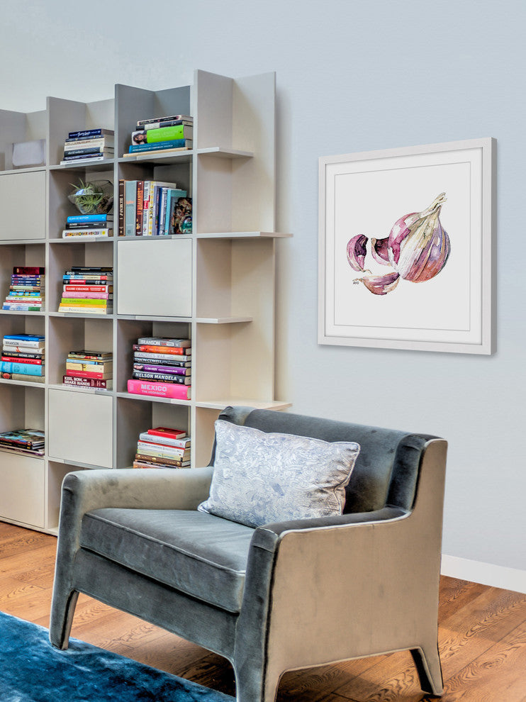 "Garlic Clove" Framed Print by Rachel Byler