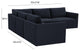 Willow Navy Modular L Sectional