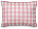 Pink Buffalo Check Outdoor Lumbar Throw Pillow, 14"x20"