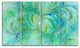 Snow Fractal Glass Texture, Abstract Canvas Art Print, 48"x28", 4 Panels
