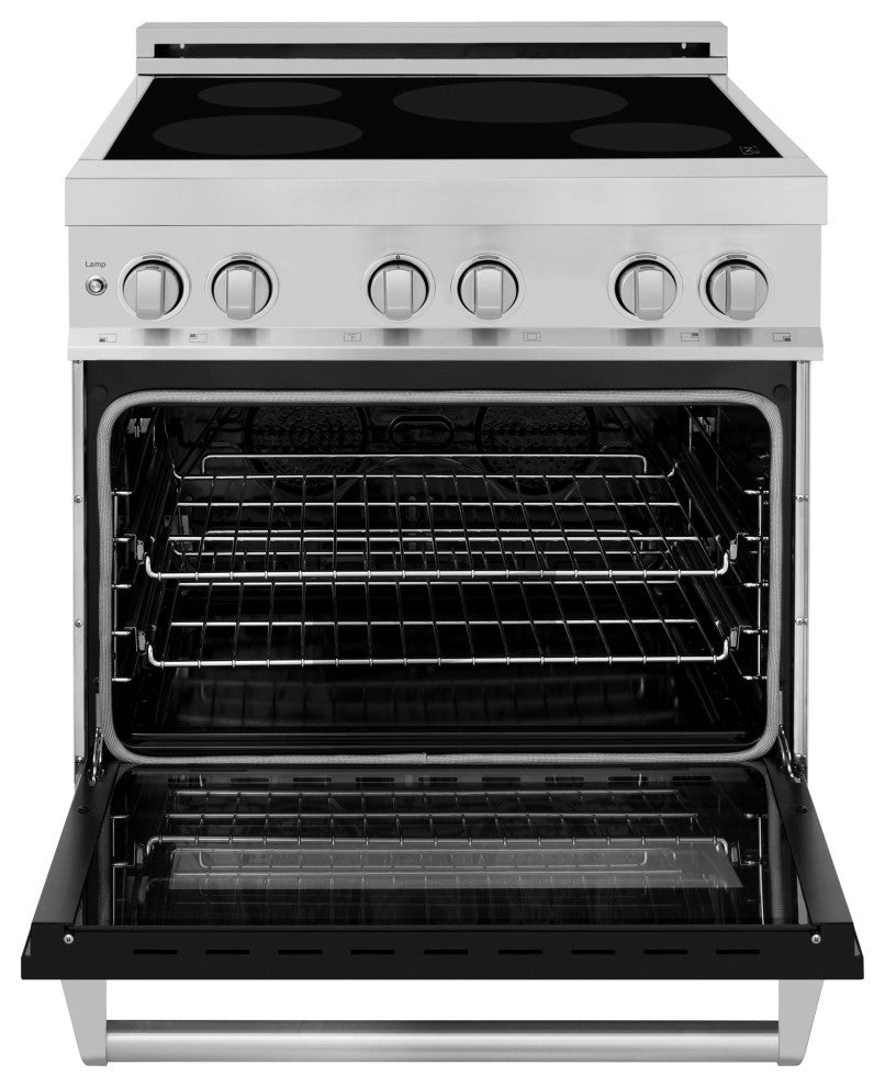 ZLINE 30 Induction Range, Stainless Steel With a Black Matte Door RAIND-BLM-30