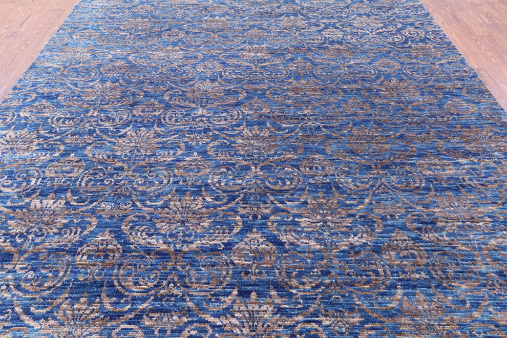 Hand Knotted Modern Wool Rug 8' 10" X 11' 11" Q8589