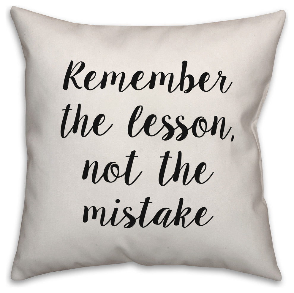 Remember the Lesson, Throw Pillow, 20"x20"