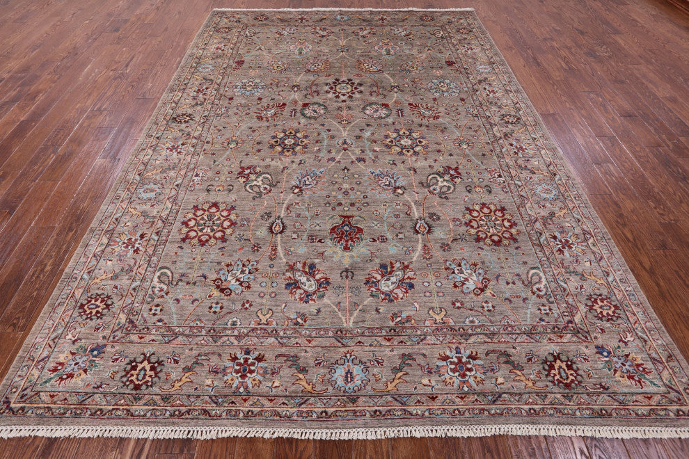 Persian Tabriz Handmade Wool Rug 8' 2" X 11' 6" Q10112