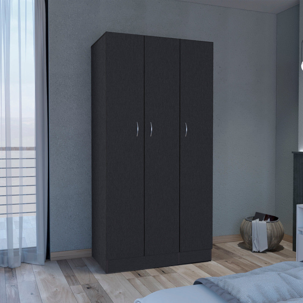 DEPOT E-SHOP Westbury Wardrobe Armoire with 3 Doors, 2 Drawers, 4-Tier Shelves