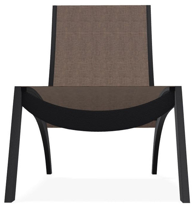 Dune Sling Stackable Outdoor Hydro-Lounge Chaise, Mocha/Black