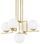 Tanner 5-Light Chandelier Aged Brass Finish