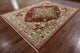 9'x11' Turkish Double Knotted Red Heriz Serapi Hand Knotted Wool Area Rug H8164