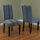 Seville Stripe Fabric Dining Chairs, Set Of 2, Teal