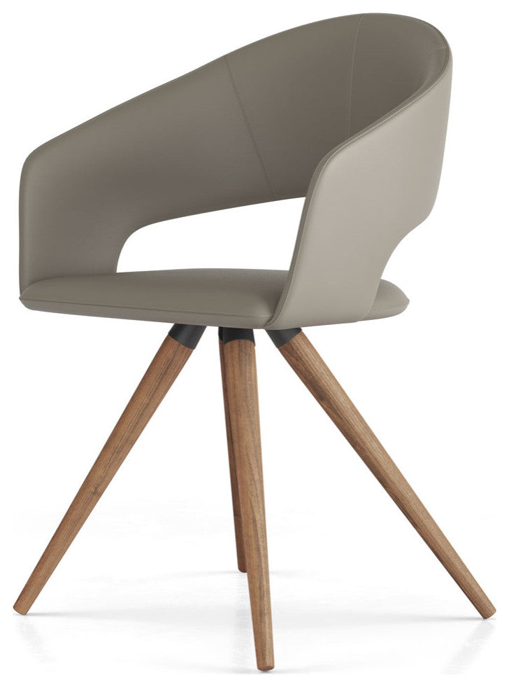 Icarus Dining Chair, Dove Gray Eco Leather