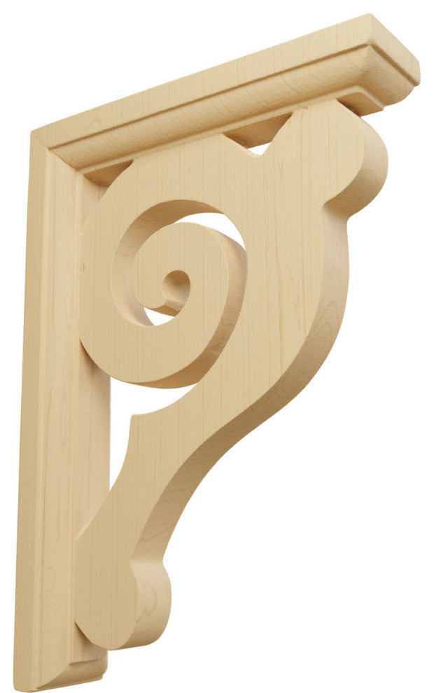 1 1/2"W x 6"D x 8 1/2"H Bulwark Bracket, Alder
