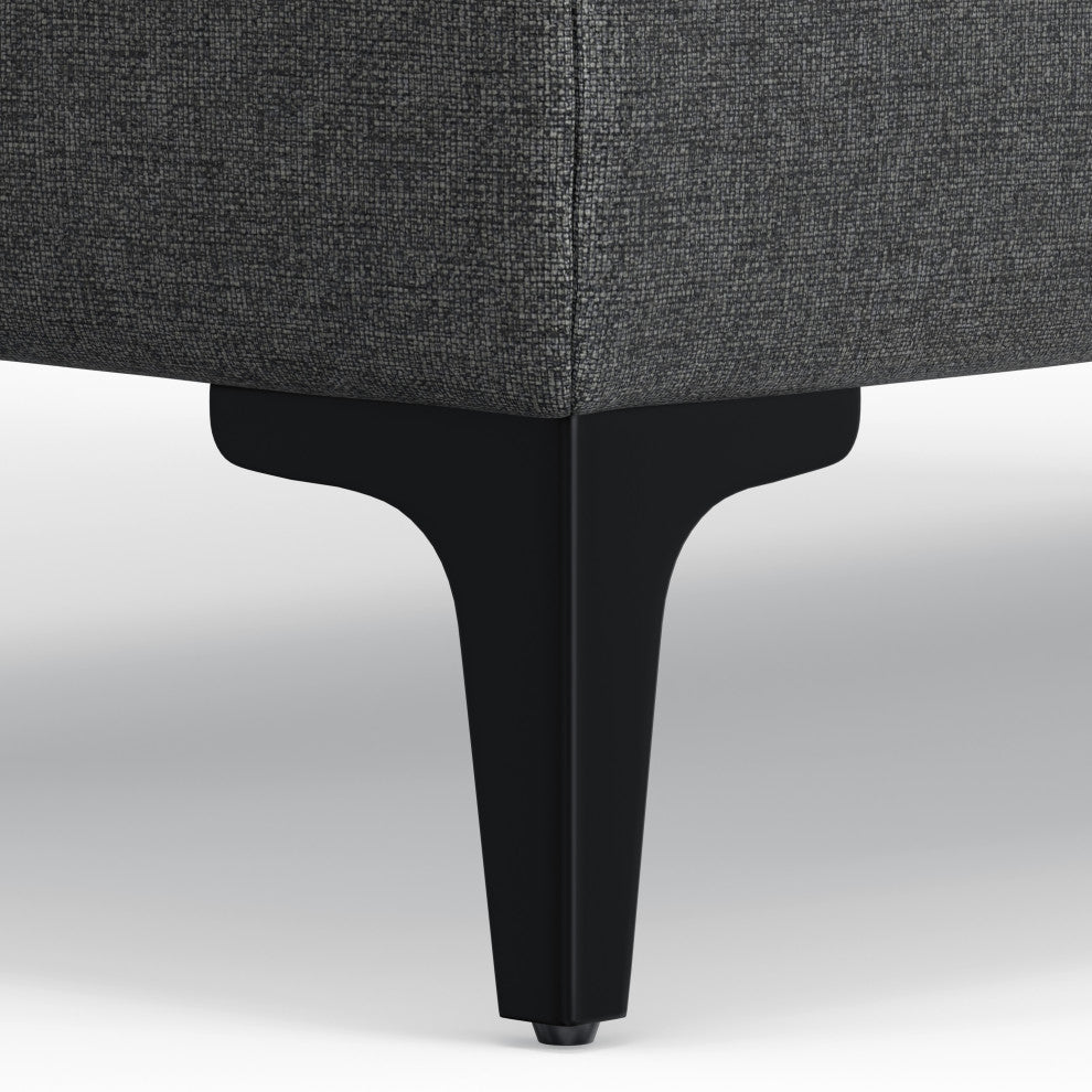 Ava Ottoman in Tightly Woven Performance Fabric , Assembled