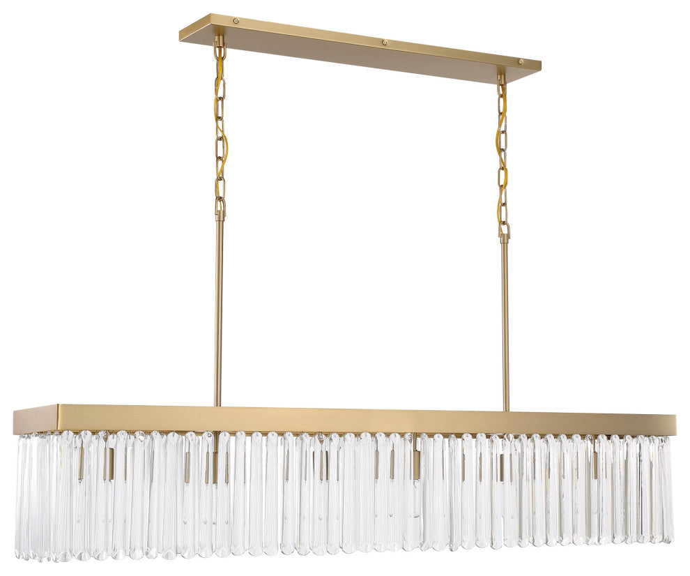 Emory 6 Light Modern Gold Linear Chandelier