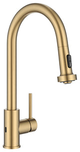 Bolden Sensor 2-Function Pull-Down 1-Handle Kitchen Faucet, Brushed Brass
