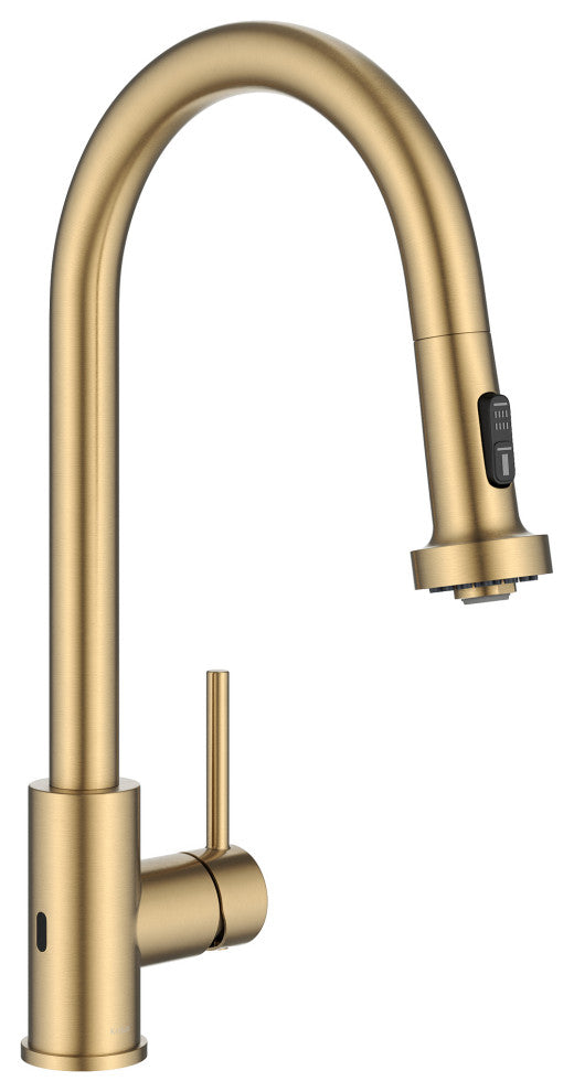 Bolden Sensor 2-Function Pull-Down 1-Handle Kitchen Faucet, Brushed Brass