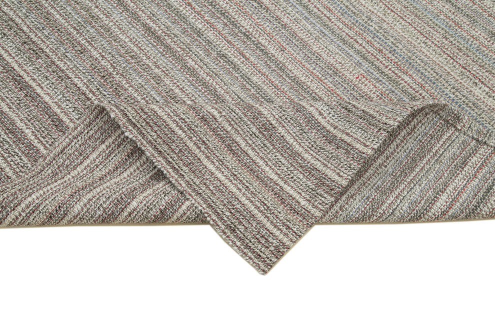 Rug N Carpet - Handmade Turkish 6' 7'' x 11' 6'' Decorative Wool Kilim Rug