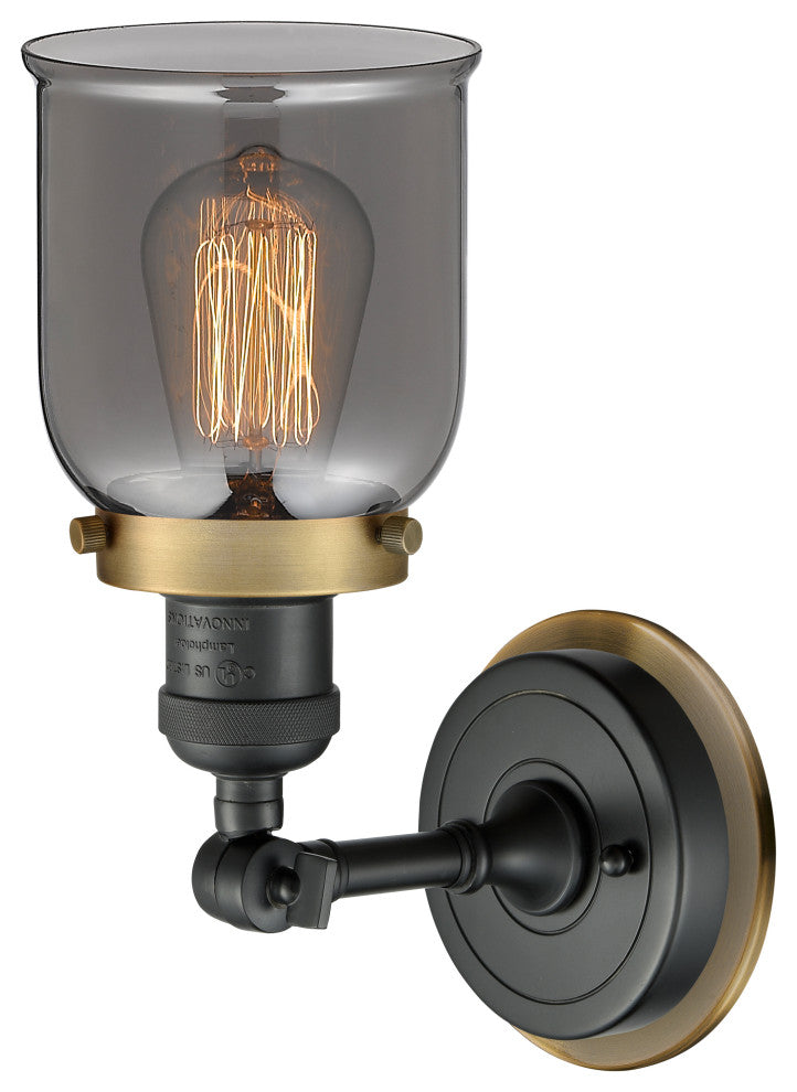 INNOVATIONS LIGHTING 203BK-BPBB-HRBB-G53 Small Bell 1 Light Mixed Metals Sconce